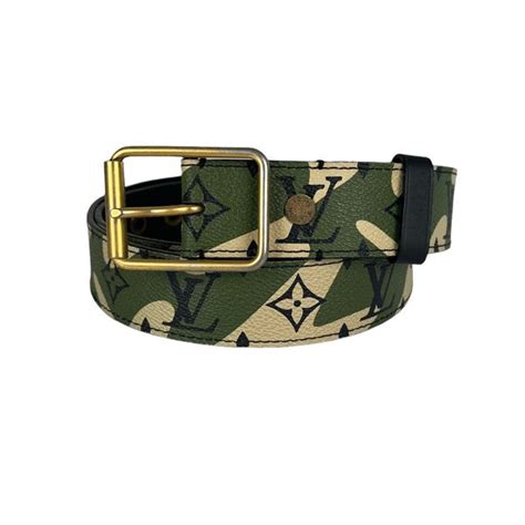 louis vuitton monogramouflage belt|louis vuitton real belt.